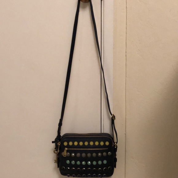 Fossil Midnight Navy Piper Gem Toaster Crossbody - Picture 2 of 6